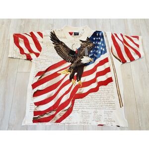 Cotton Traders Sport Men's Polo America Flag Eagle Cotton Patriotic Size XXL New